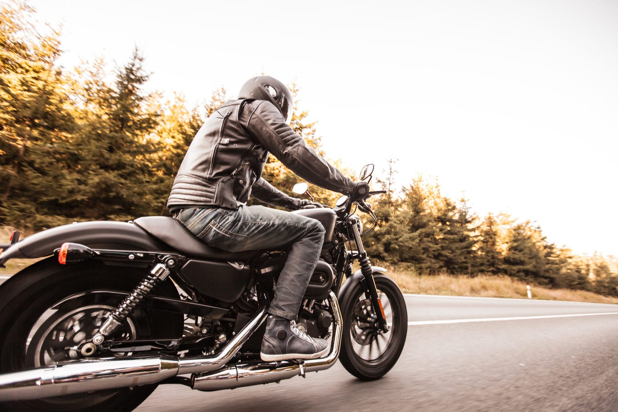 Close up of a high power motorcycle, classic vintage style.